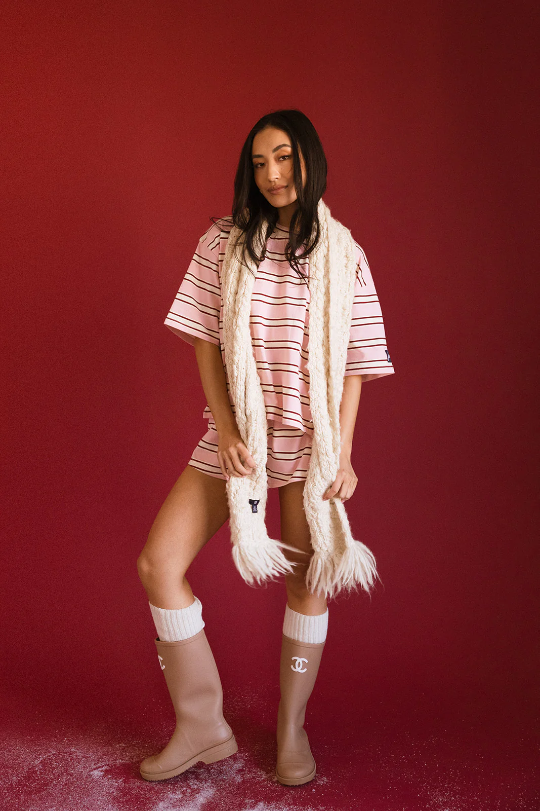 Fancy Button Shorts - Candy Cane Stripes - Image 18