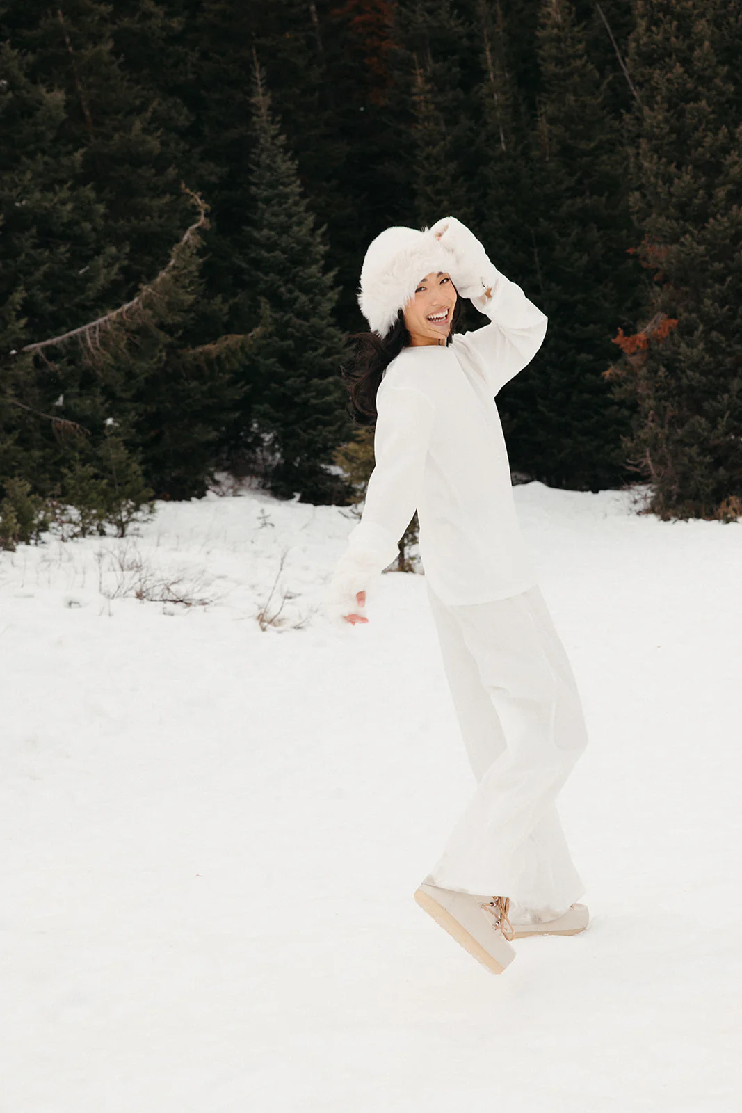 Fancy Buttoned Waffle Long Sleeve - Snow White - Image 25