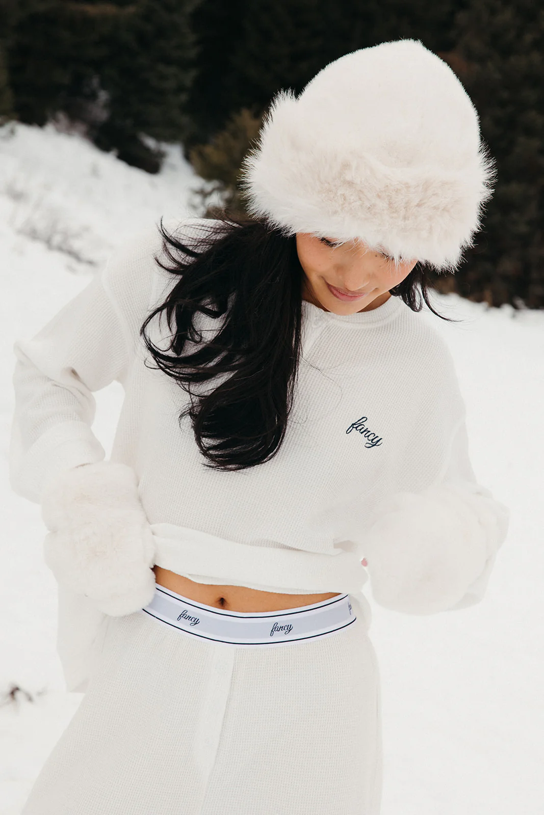 Fancy Buttoned Waffle Long Sleeve - Snow White - Image 34