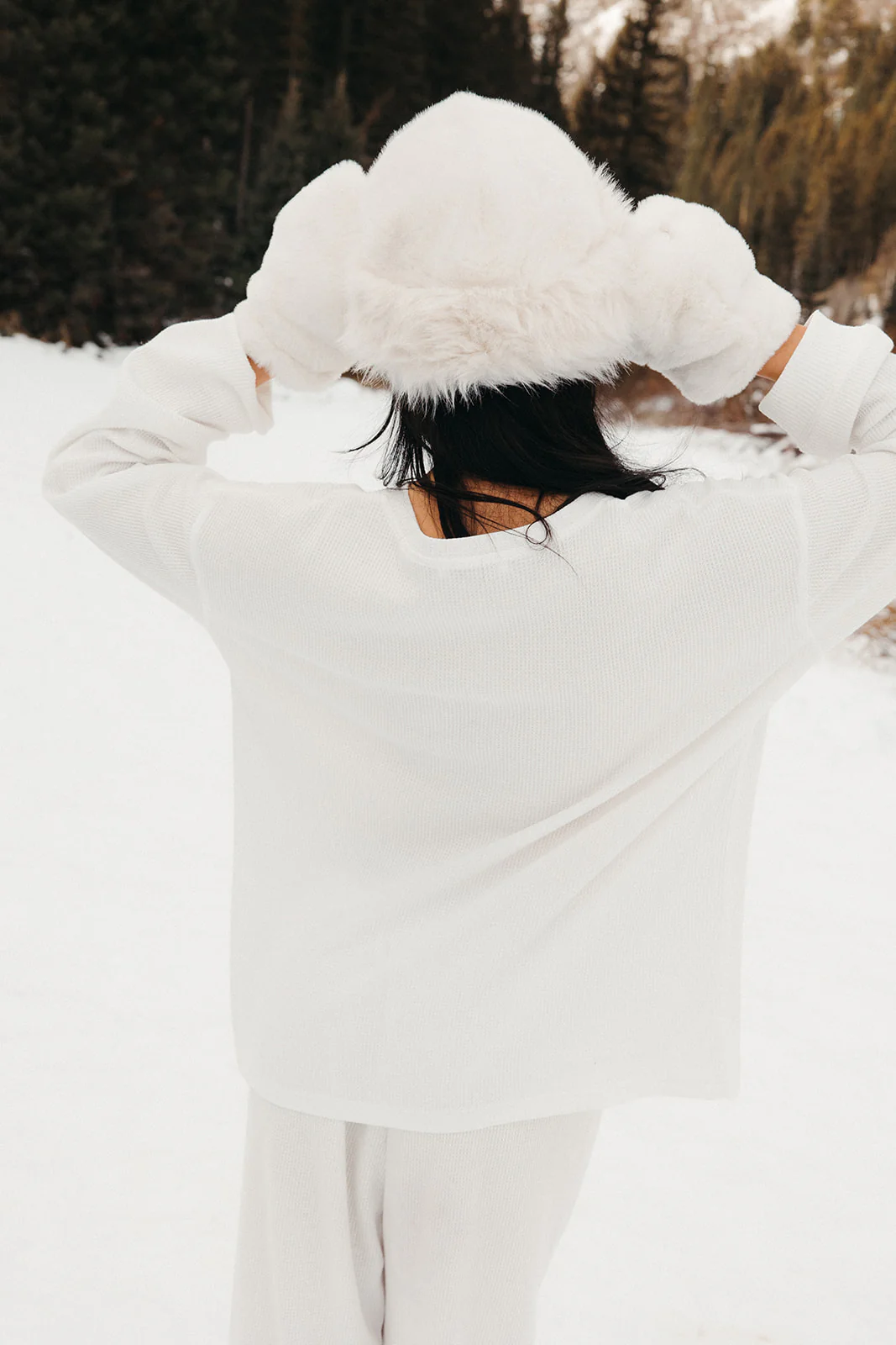 Fancy Buttoned Waffle Long Sleeve - Snow White - Image 35