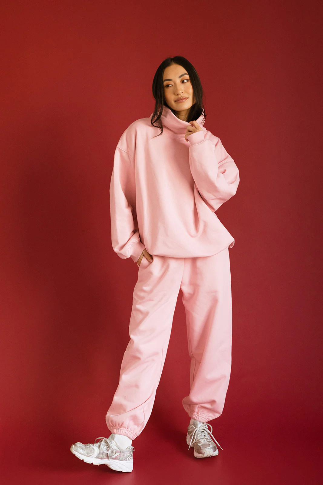 Fancy Fleece Cuffed Leg Sweatpants - Gumdrop - Image 5