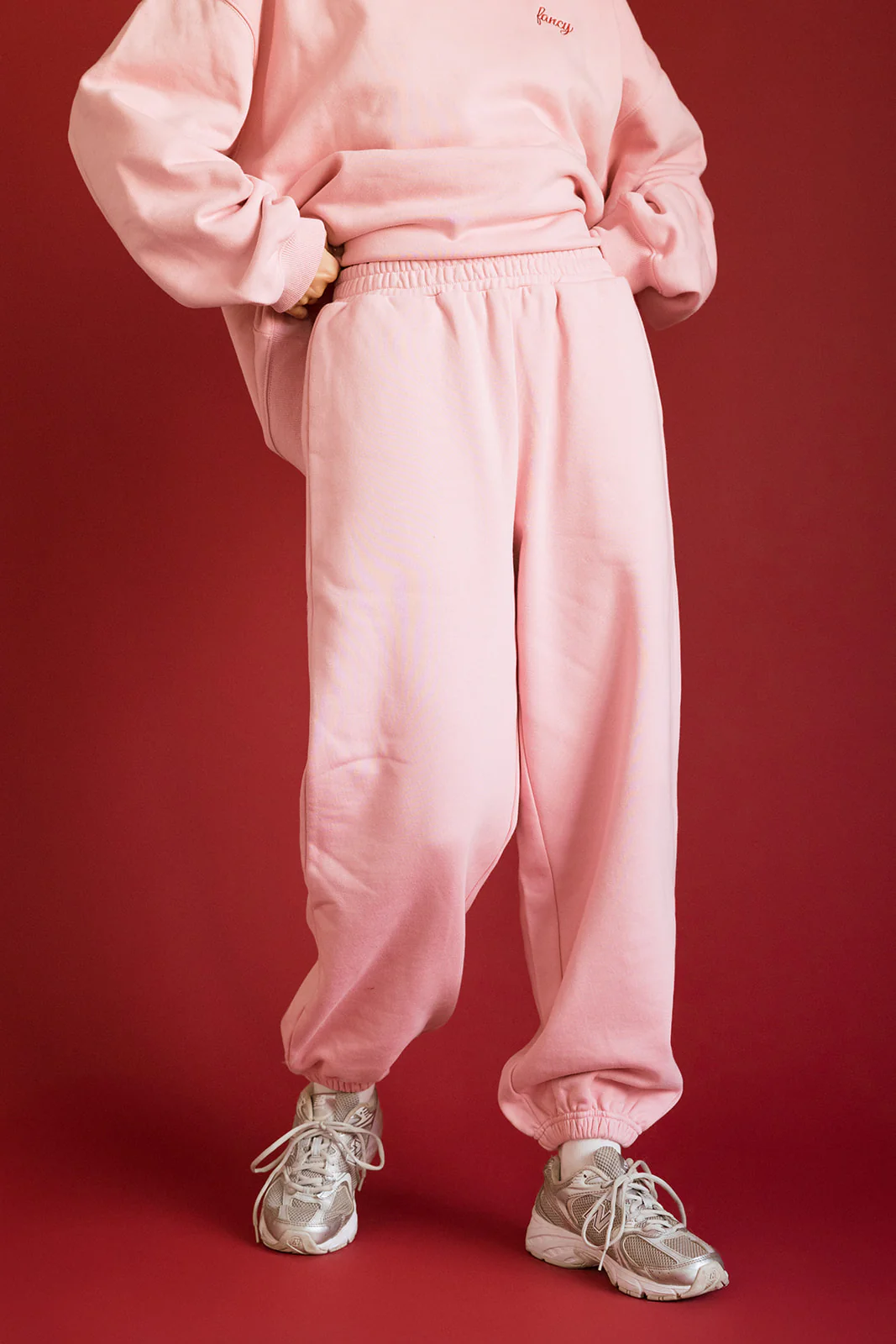 Fancy Fleece Cuffed Leg Sweatpants - Gumdrop - Image 9