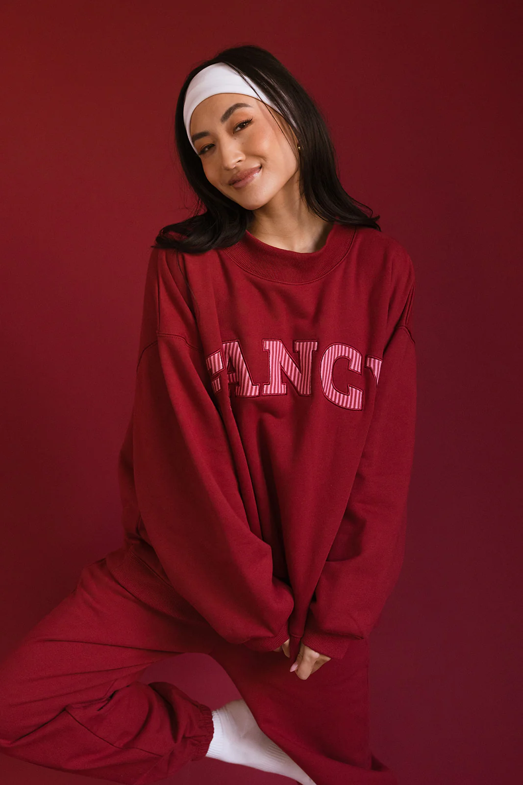 Fancy Fleece Cuffed Leg Sweatpants - Peppermint - Image 14