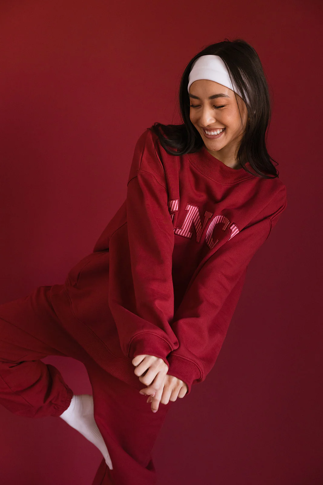 Fancy Fleece Cuffed Leg Sweatpants - Peppermint - Image 15