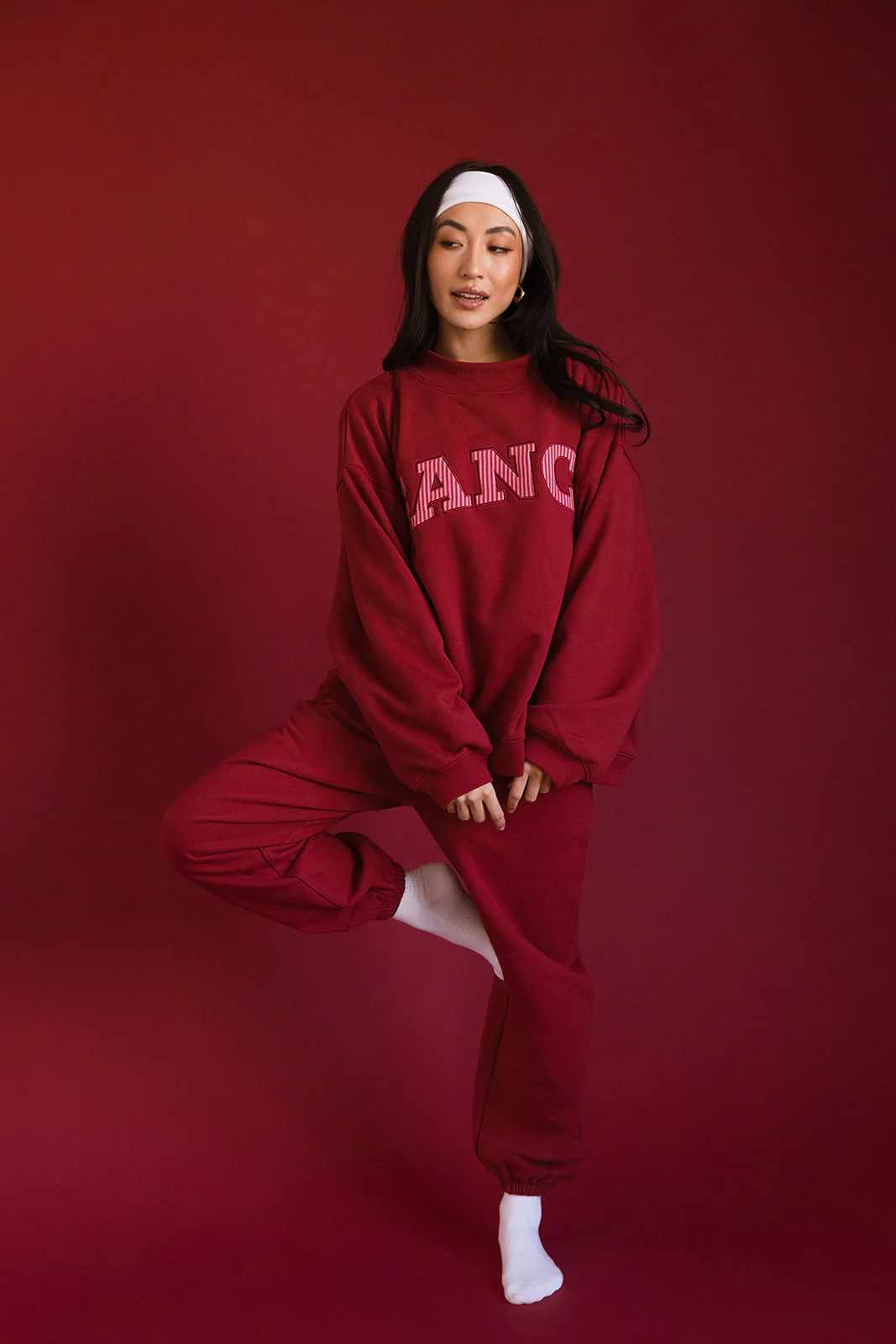 Fancy Fleece Cuffed Leg Sweatpants - Peppermint - Image 17
