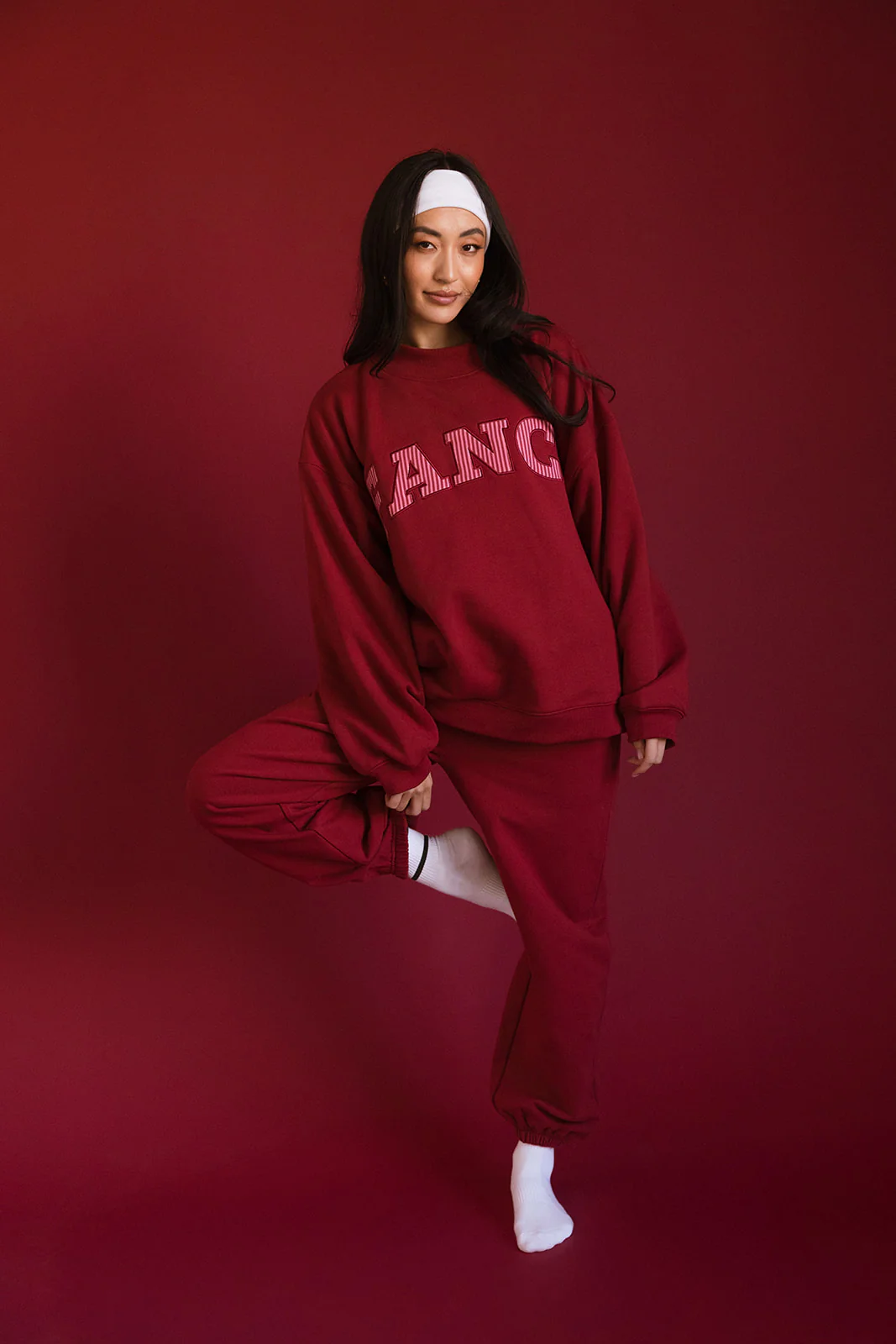 Fancy Fleece Cuffed Leg Sweatpants - Peppermint - Image 18