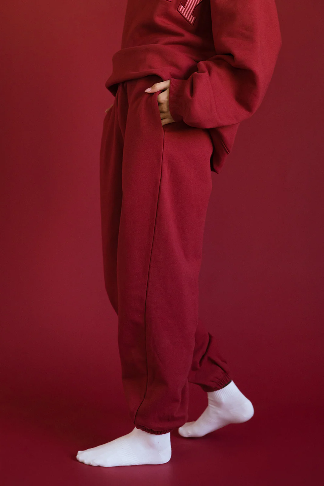 Fancy Fleece Cuffed Leg Sweatpants - Peppermint - Image 6