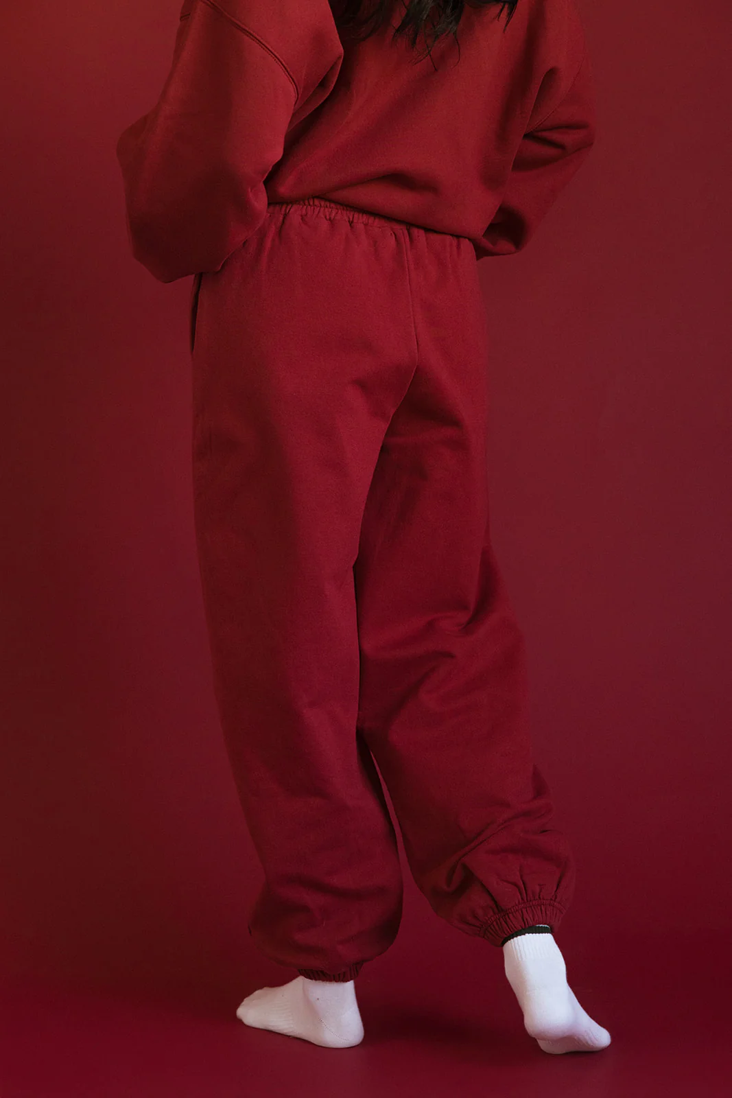 Fancy Fleece Cuffed Leg Sweatpants - Peppermint - Image 8