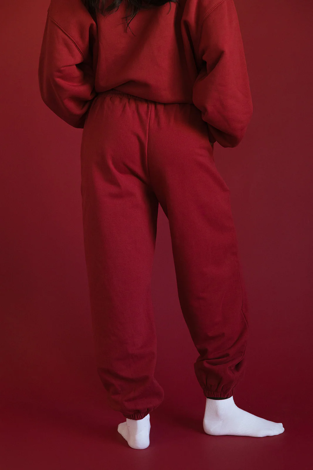 Fancy Fleece Cuffed Leg Sweatpants - Peppermint - Image 9