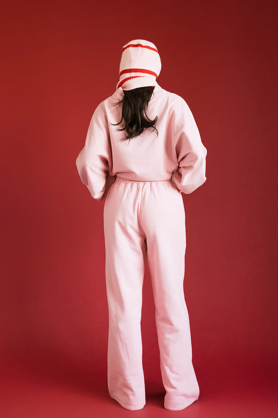 Fancy Fleece Wide Leg Sweatpants - Gumdrop - Image 3