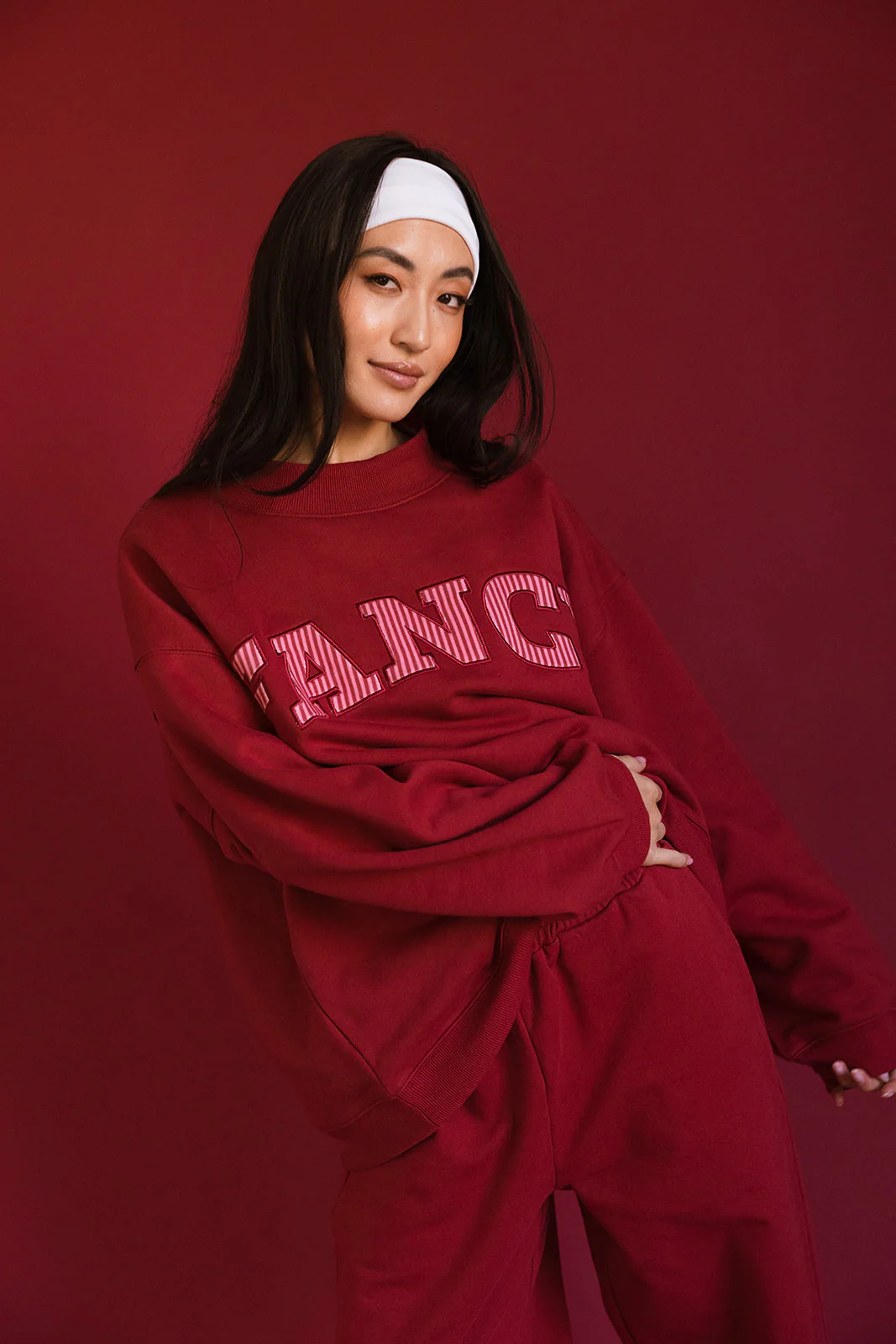 Fancy Fleece Wide Leg Sweatpants - Peppermint - Image 13