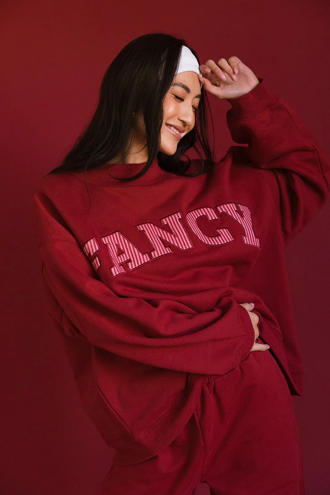 Fancy Fleece Wide Leg Sweatpants - Peppermint - Image 14