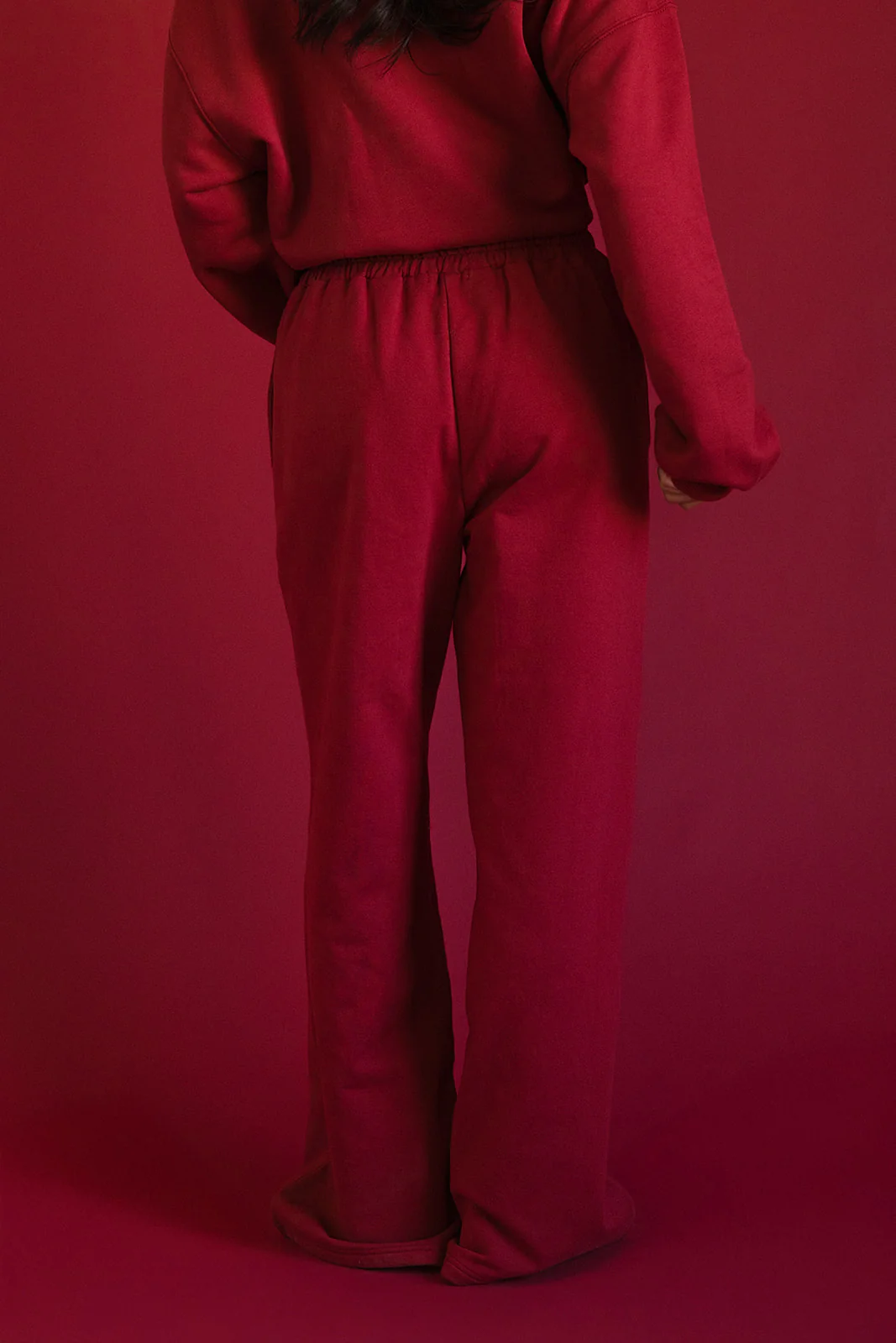 Fancy Fleece Wide Leg Sweatpants - Peppermint - Image 7