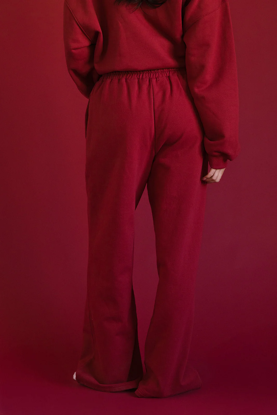Fancy Fleece Wide Leg Sweatpants - Peppermint - Image 8
