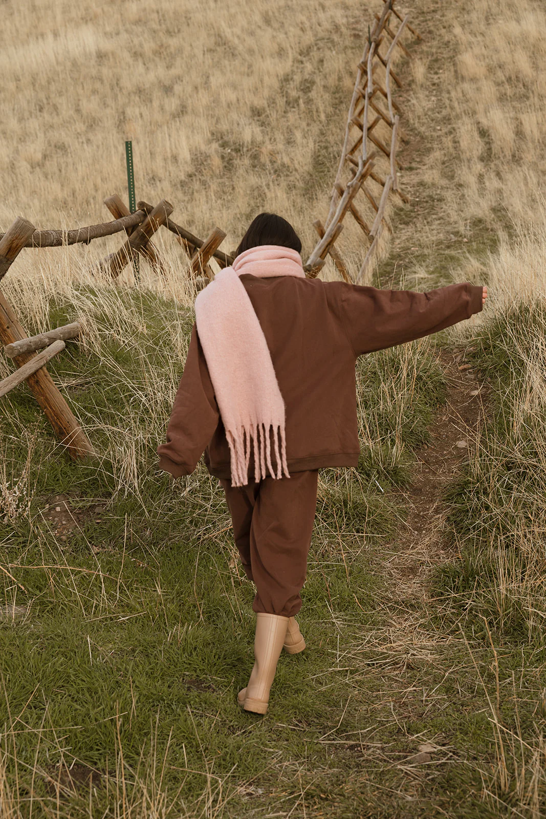 Fancy Oversized Fleece Mockneck - Desert Sand Brown - Image 8