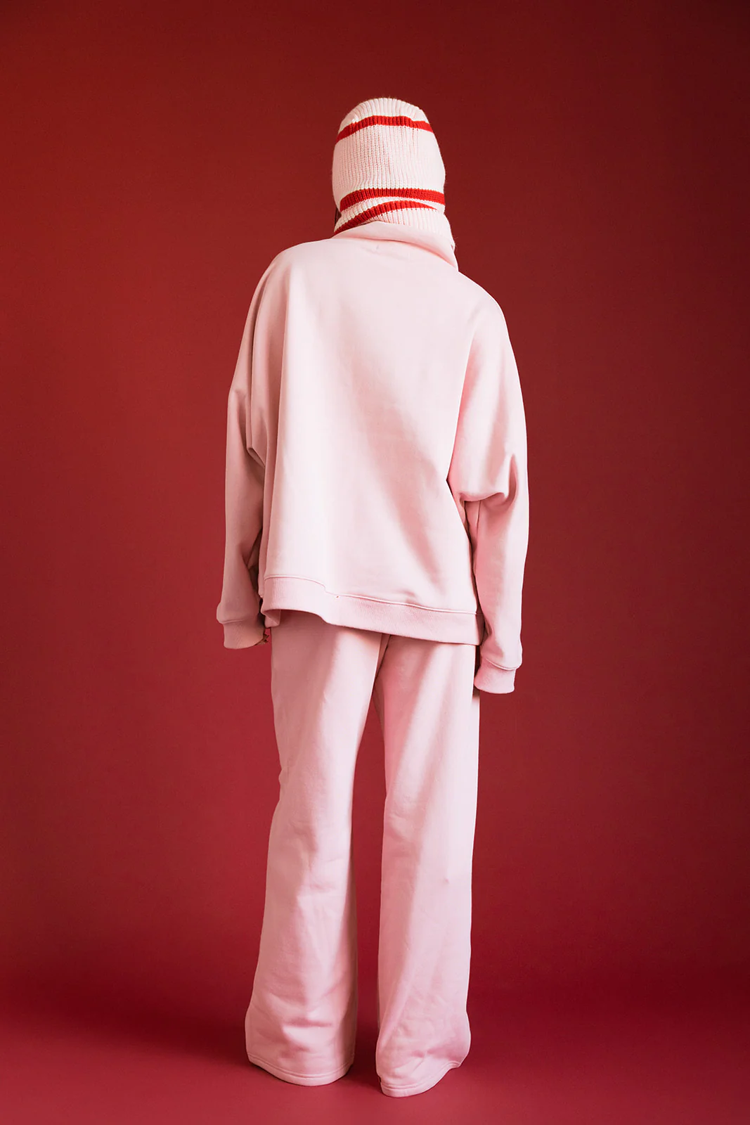 Fancy Oversized Fleece PocketCloud Striped Mockneck - Gumdrop - Image 14