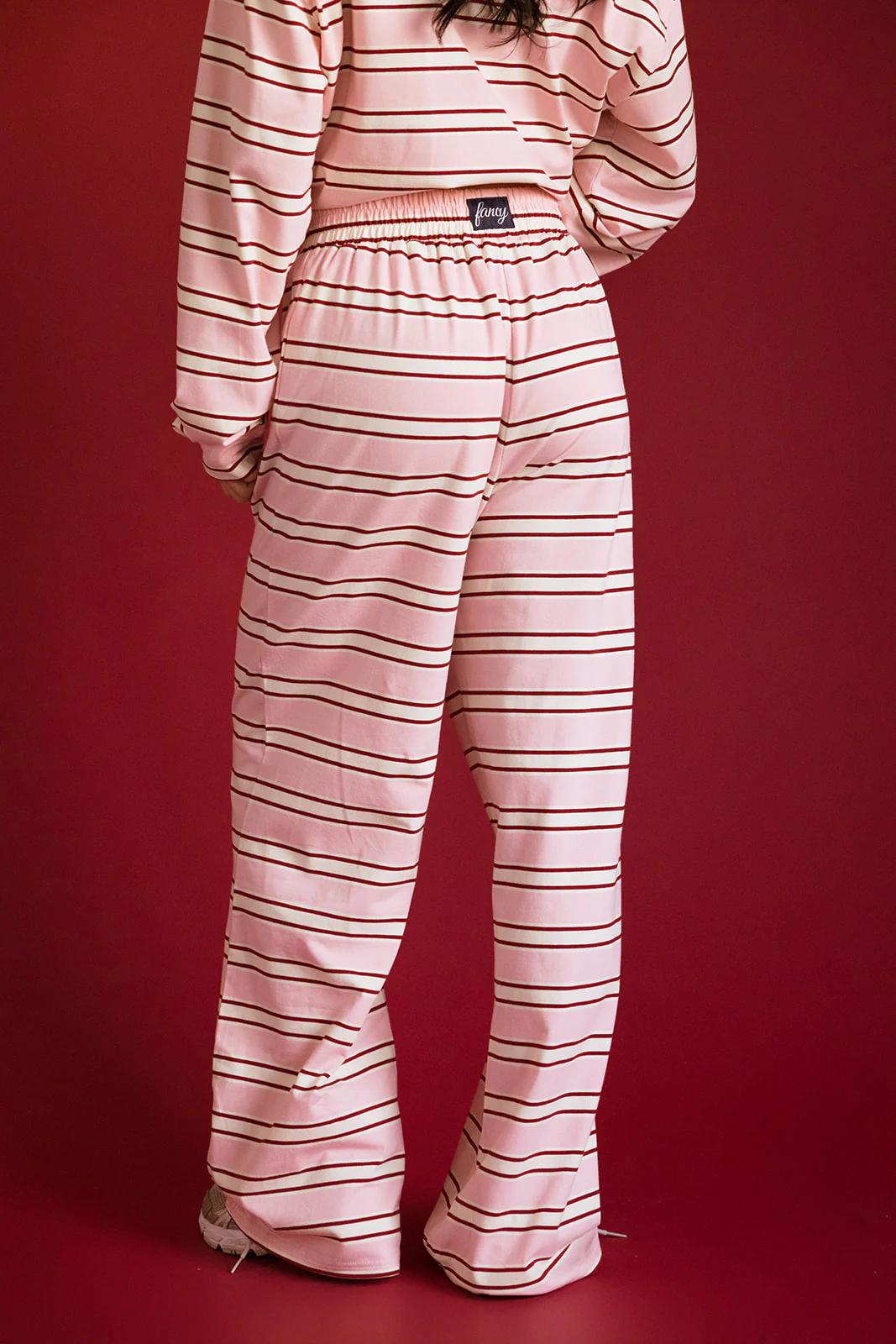 Fancy Striped Button Pants- Candy Cane Stripe - Image 8