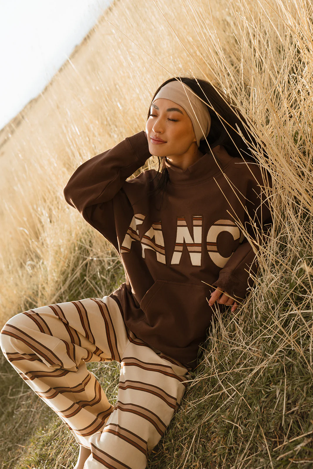 Fancy Striped Button Pants- Desert Sand Brown - Image 28