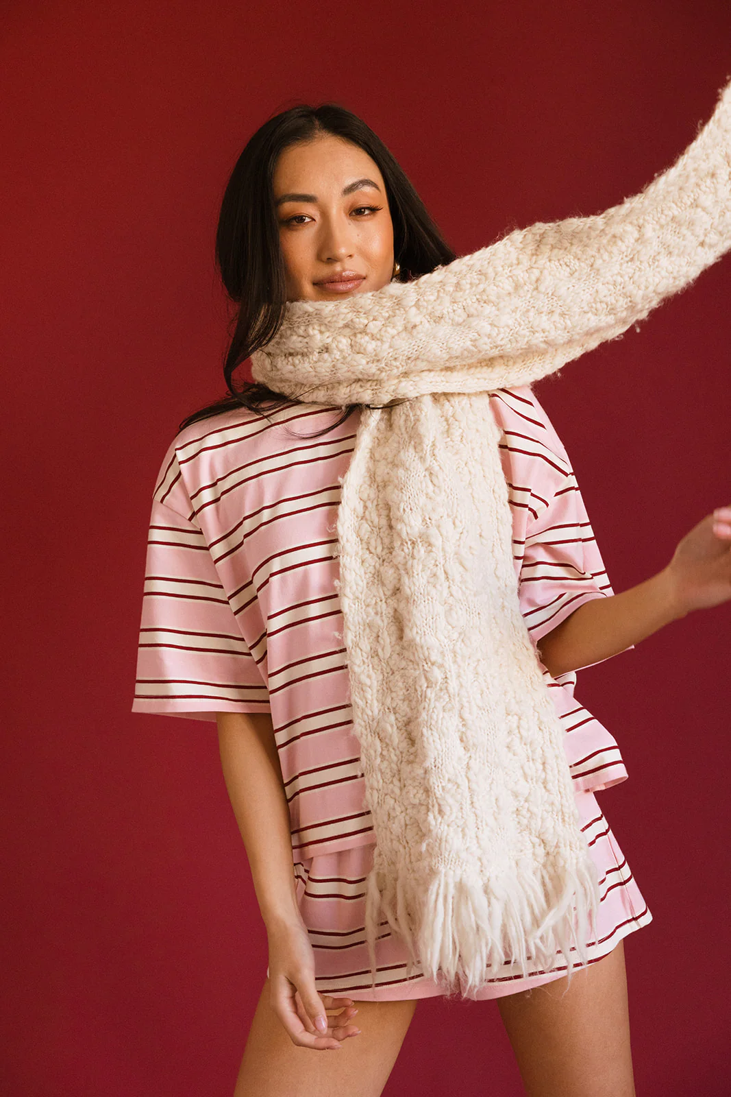 Fancy Short Sleeve Top - Candy Cane Stripes - Image 19