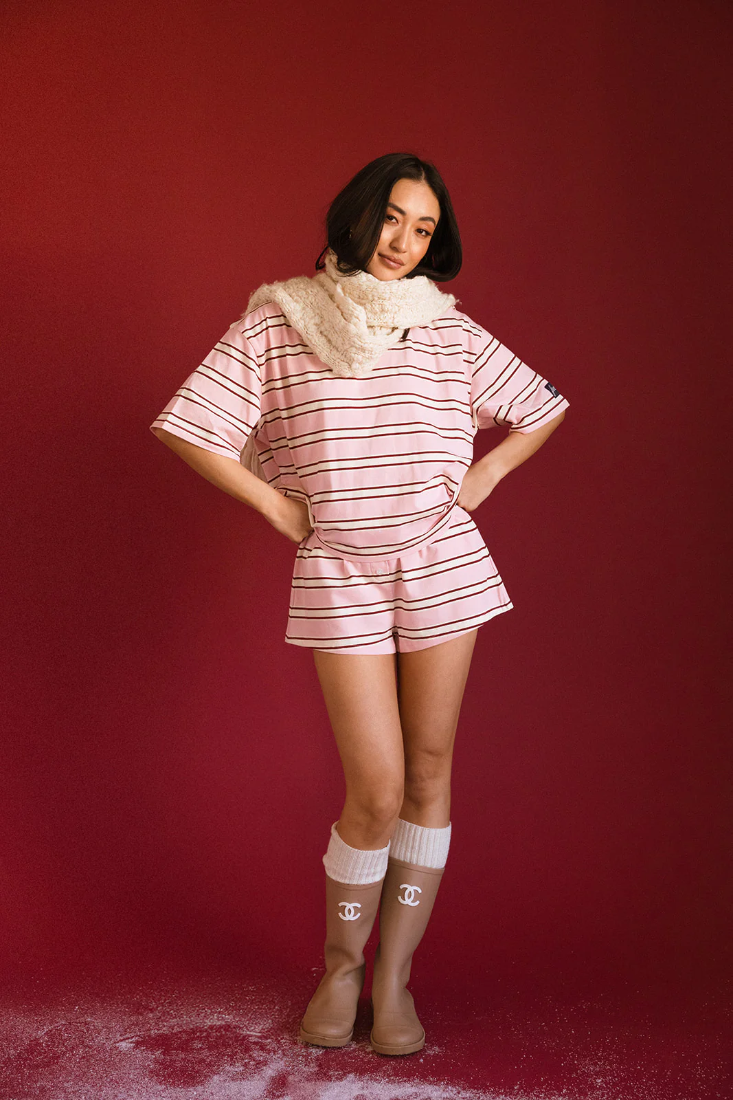 Fancy Short Sleeve Top - Candy Cane Stripes - Image 27