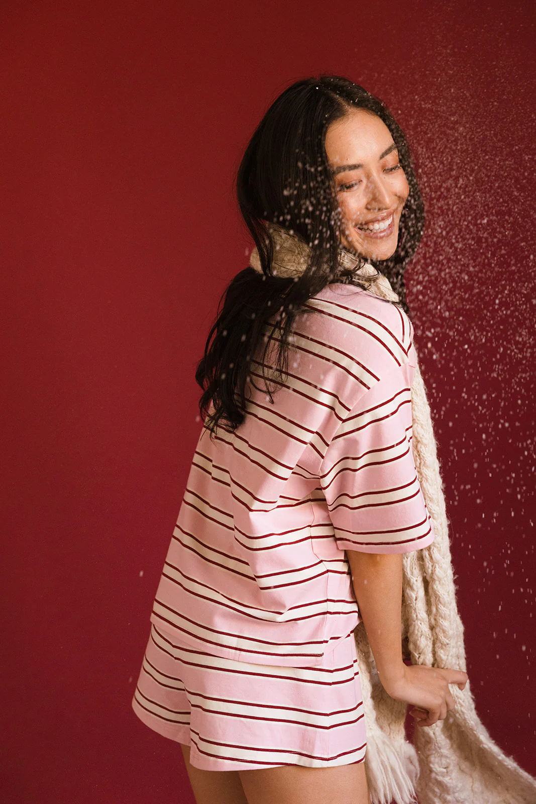 Fancy Short Sleeve Top - Candy Cane Stripes - Image 36