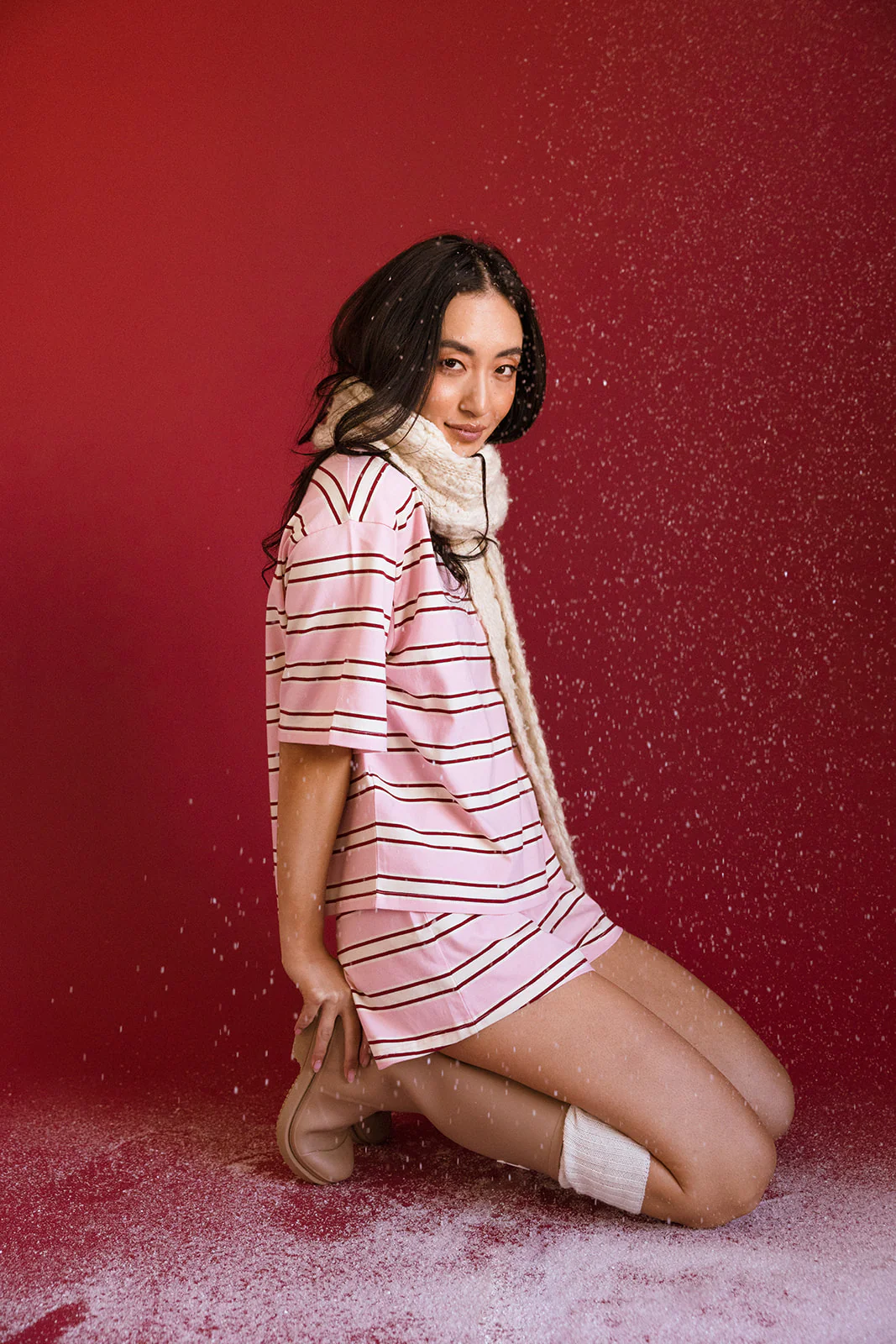 Fancy Short Sleeve Top - Candy Cane Stripes - Image 40