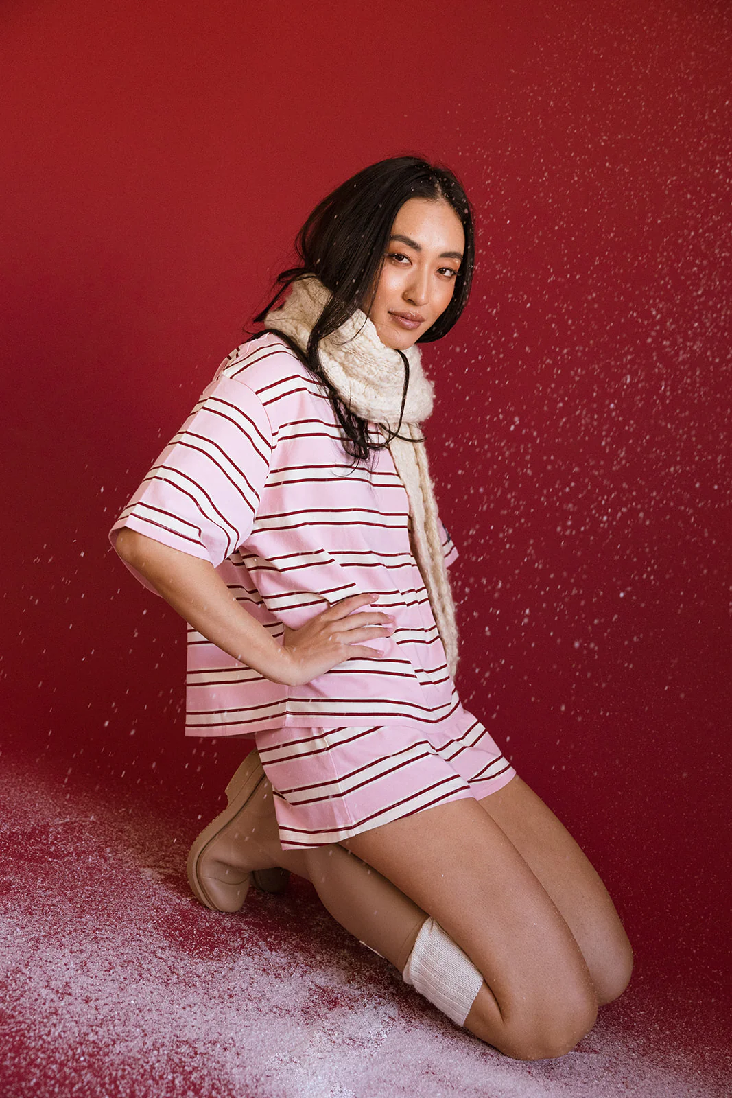 Fancy Short Sleeve Top - Candy Cane Stripes - Image 41