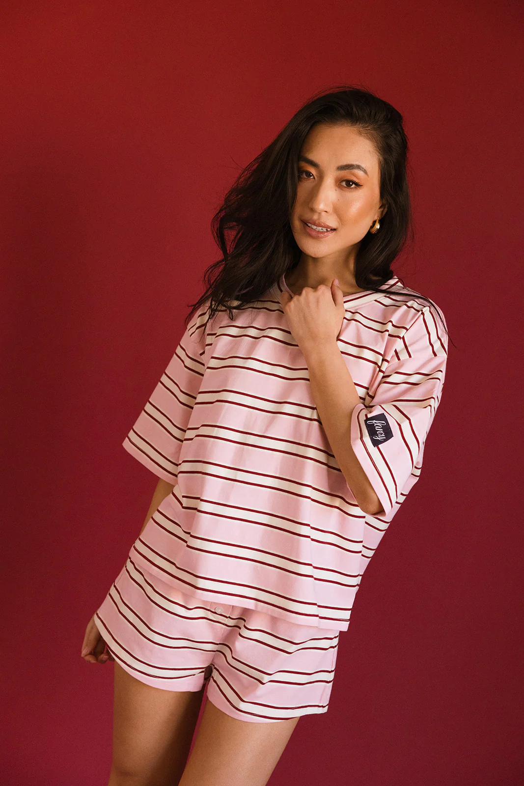 Fancy Short Sleeve Top - Candy Cane Stripes - Image 6