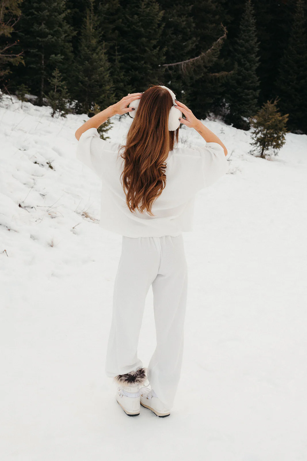 Fancy Waffle Knit Pants - Snow White - Image 10