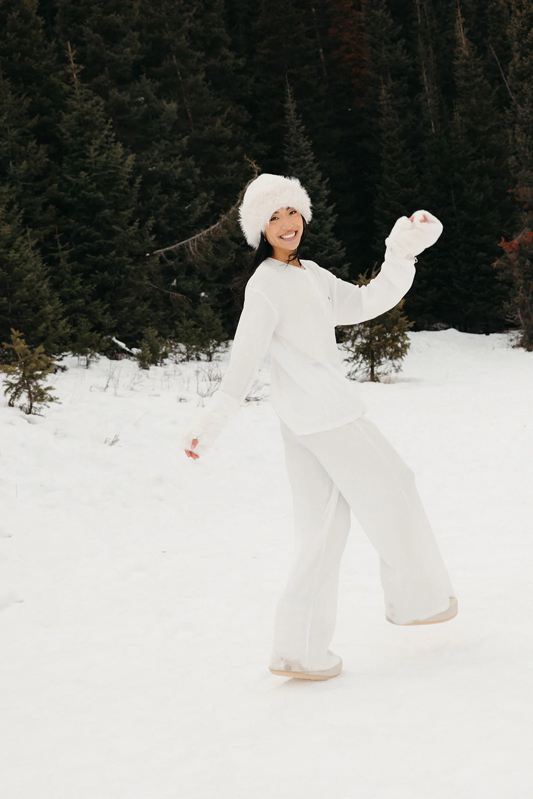 Fancy Waffle Knit Pants - Snow White - Image 16