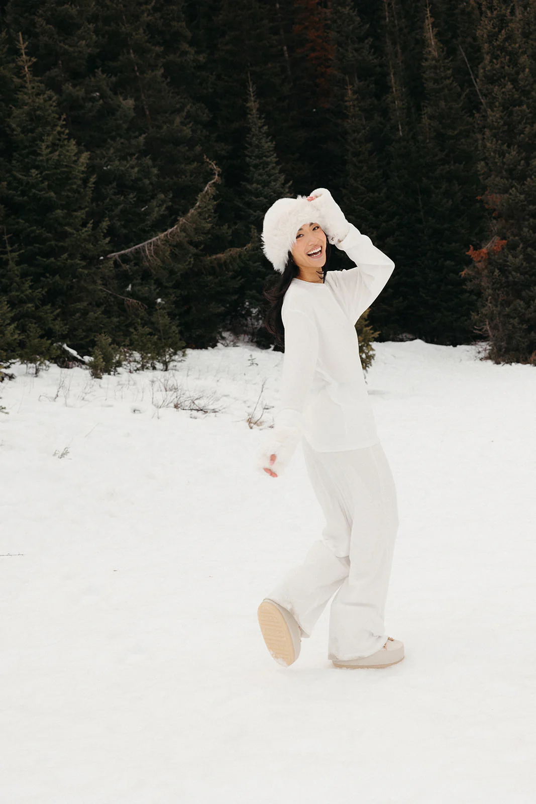 Fancy Waffle Knit Pants - Snow White - Image 17