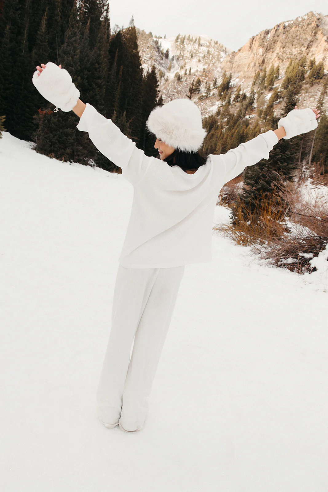 Fancy Waffle Knit Pants - Snow White - Image 18