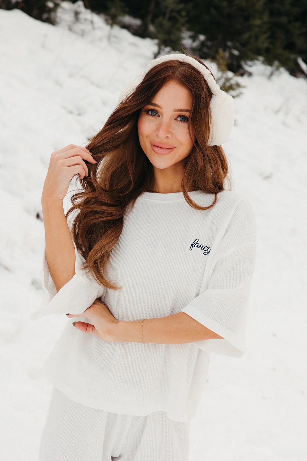 Fancy Waffle Short Sleeve - Snow White - Image 24