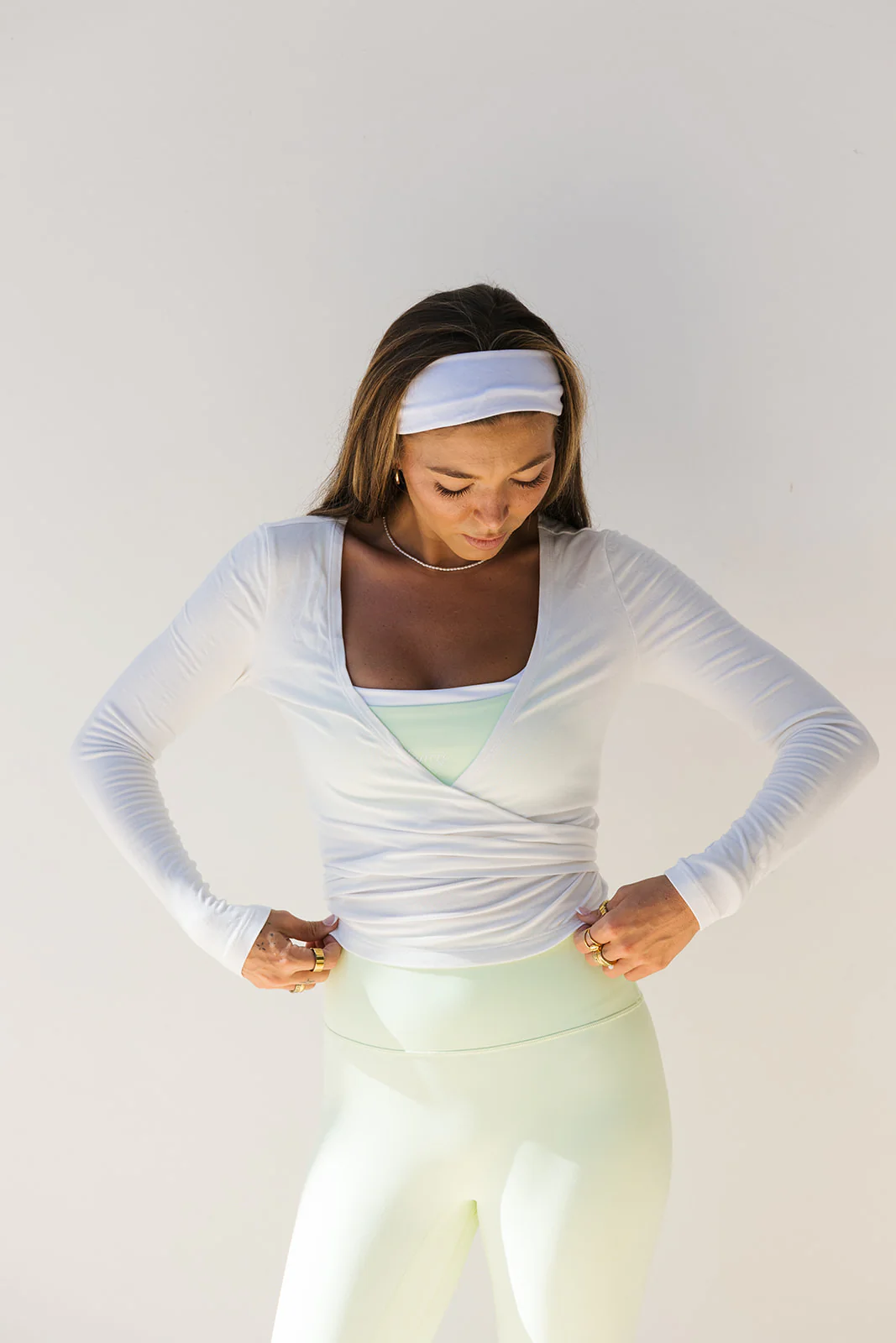 Fancy Wrap Top - White - Image 11