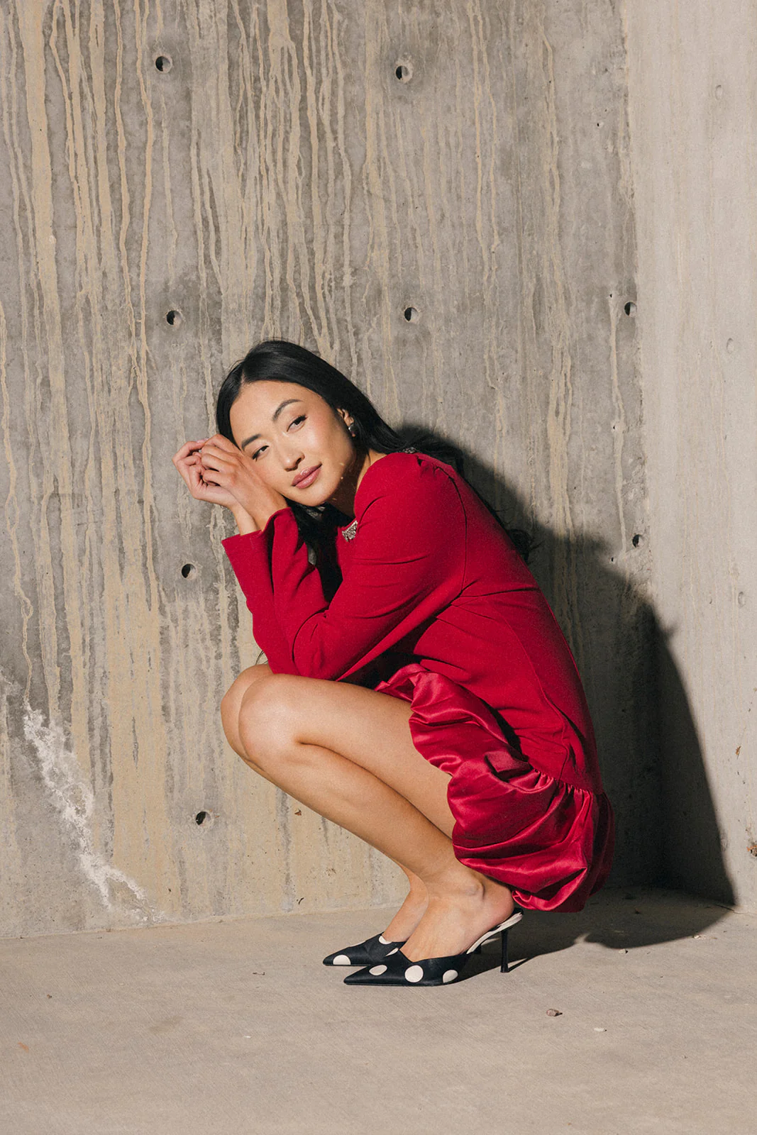 Jewel-Embellished Puff-Sleeve Bubble Mini Dress - Ruby - Image 20