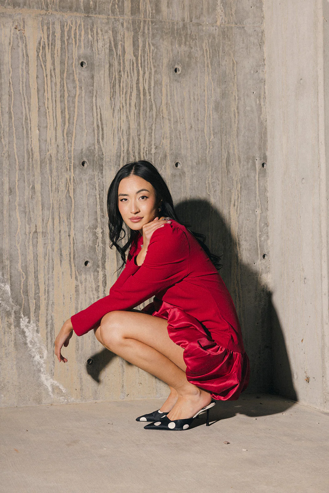 Jewel-Embellished Puff-Sleeve Bubble Mini Dress - Ruby - Image 21