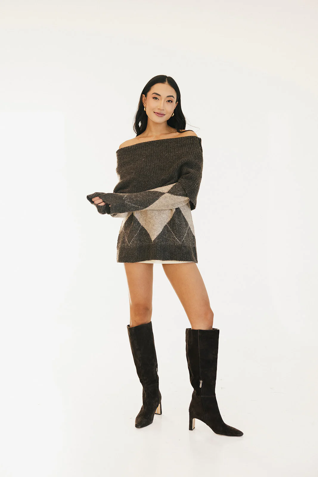 Katie Long Sleeve Sweater - Brown - Image 4