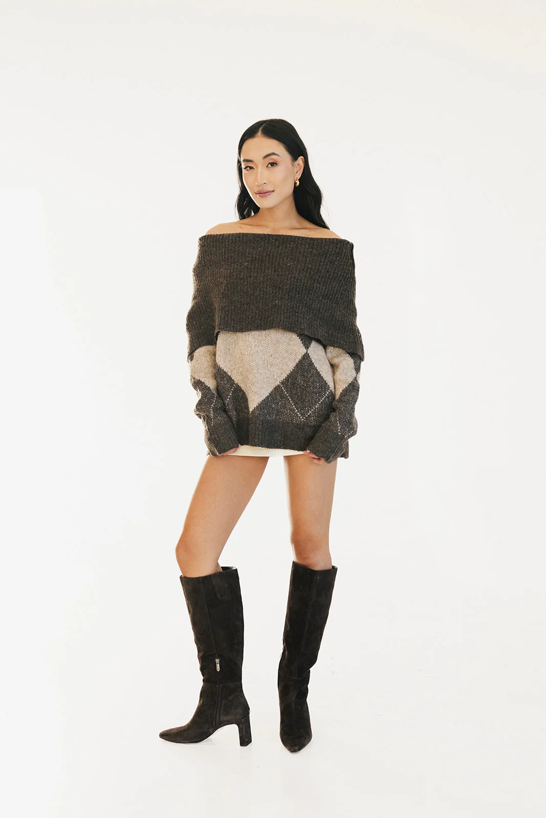 Katie Long Sleeve Sweater - Brown - Image 6