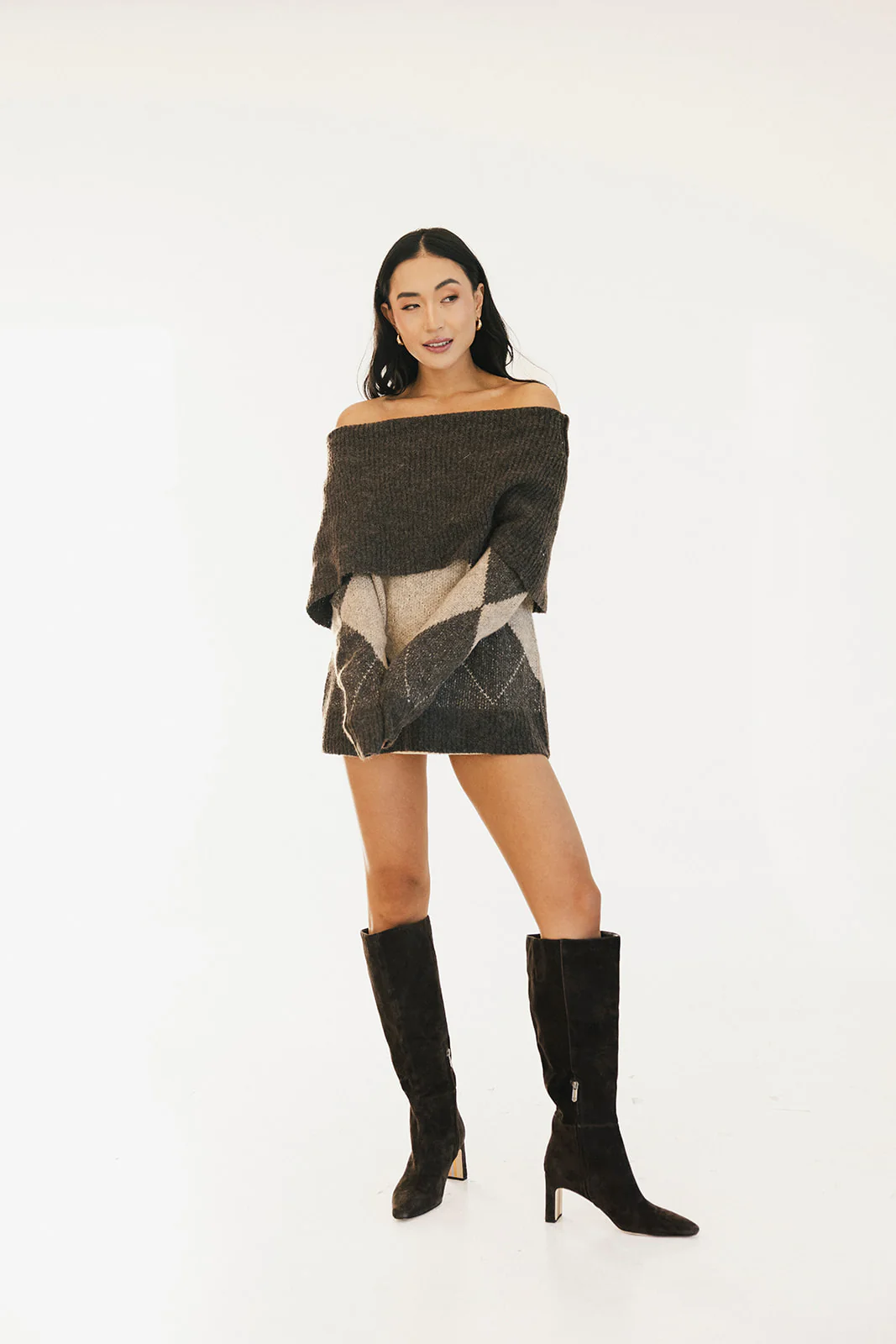 Katie Long Sleeve Sweater - Brown - Image 7