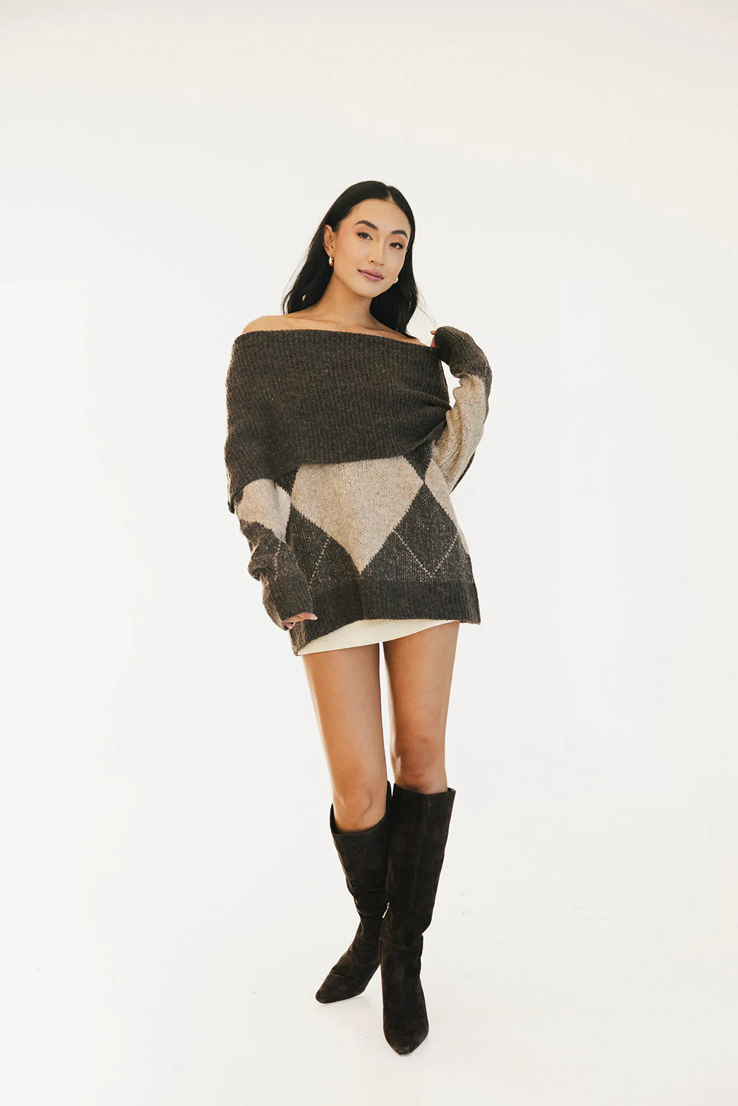 Katie Long Sleeve Sweater - Brown - Image 8