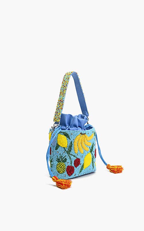 Lush Fruits Beaded Bucket Bag - Image 5