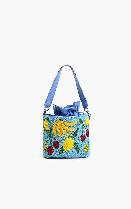 Lush Fruits Beaded Bucket Bag - Image 6