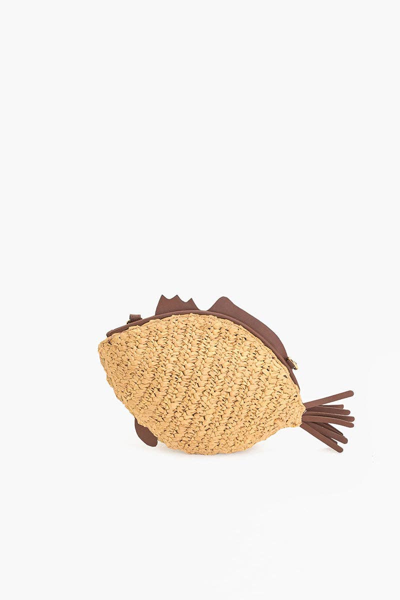 Marine Muse Raffia Fish Bag - Image 3