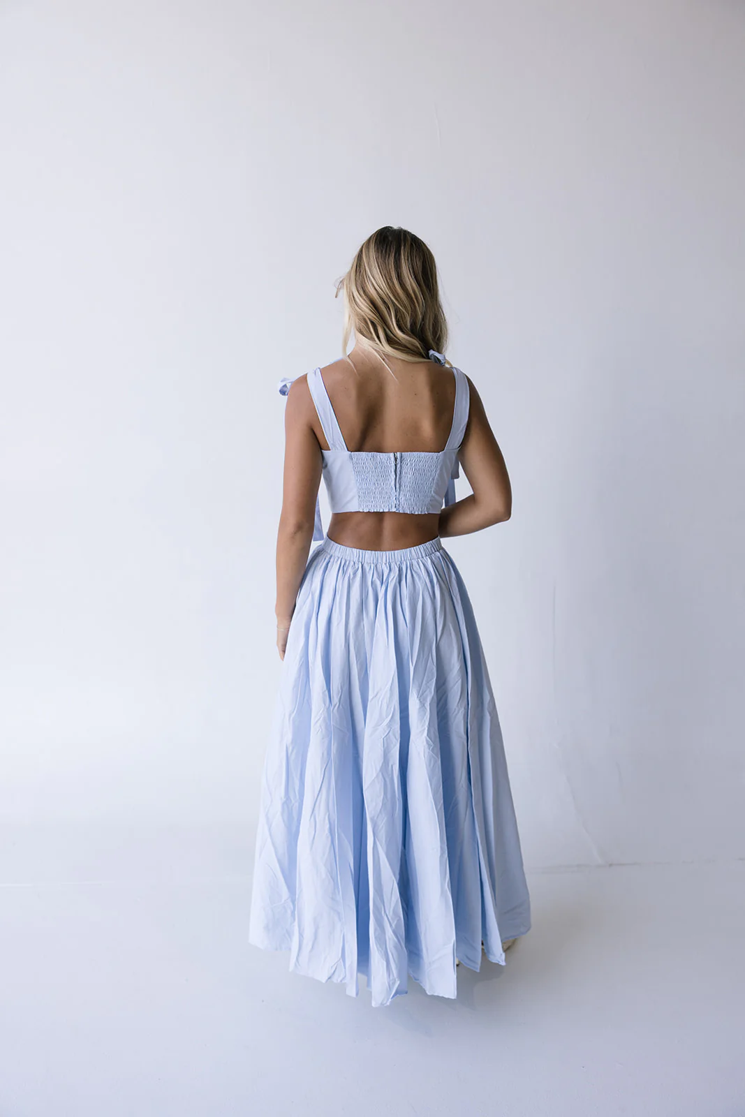 Maris Top and Midi Skirt Set - Lt Blue - Image 4