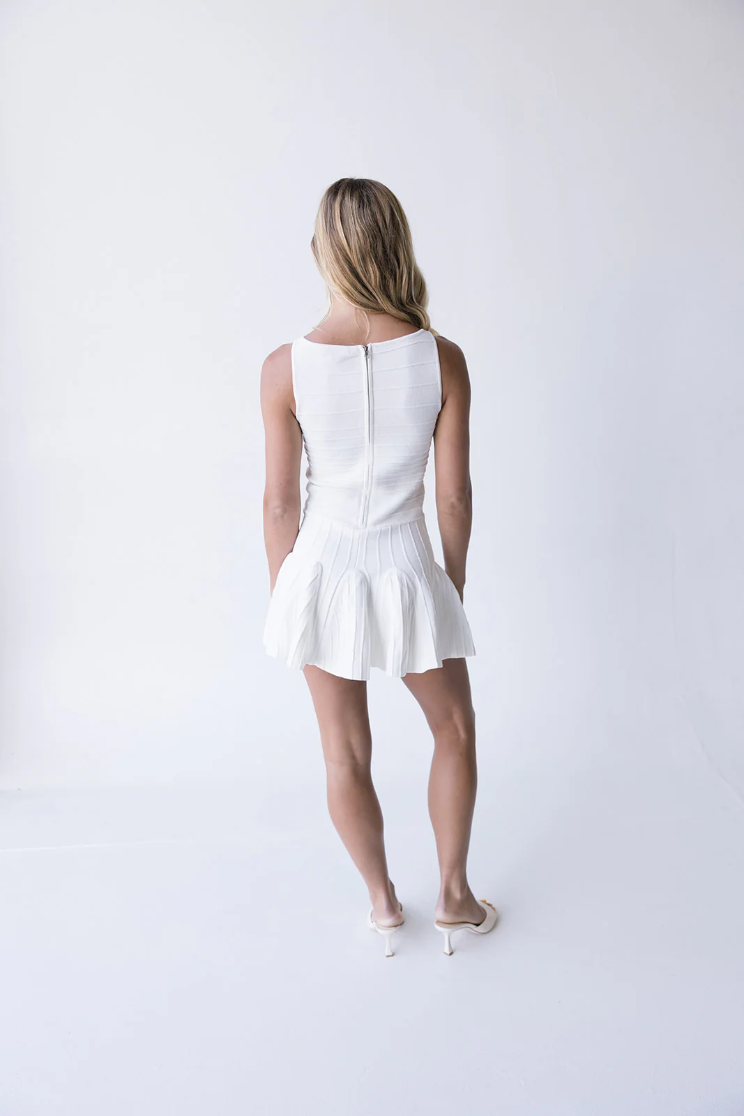 Meadow Mini Dress - Off White - Image 3