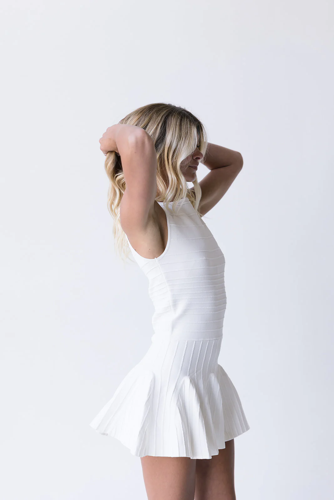 Meadow Mini Dress - Off White - Image 5